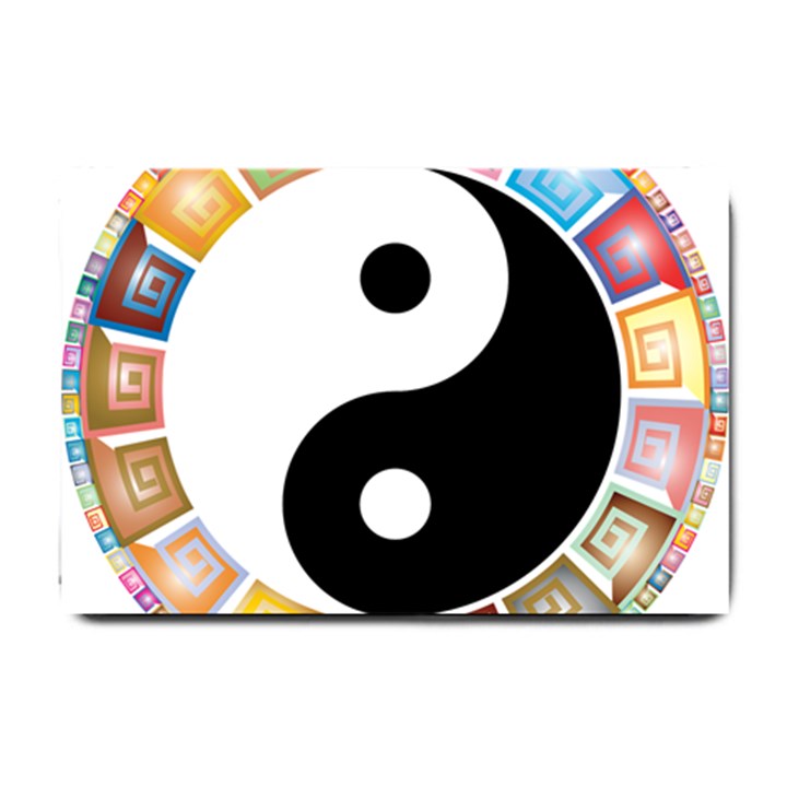 Yin Yang Eastern Asian Philosophy Small Doormat 