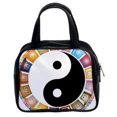 Yin Yang Eastern Asian Philosophy Classic Handbags (2 Sides) by Nexatart