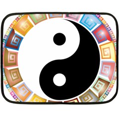 Yin Yang Eastern Asian Philosophy Fleece Blanket (mini)