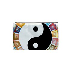 Yin Yang Eastern Asian Philosophy Cosmetic Bag (small)  by Nexatart