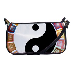 Yin Yang Eastern Asian Philosophy Shoulder Clutch Bags by Nexatart