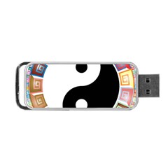 Yin Yang Eastern Asian Philosophy Portable Usb Flash (one Side) by Nexatart