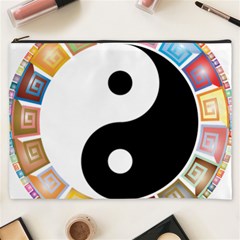 Yin Yang Eastern Asian Philosophy Cosmetic Bag (xxxl)  by Nexatart