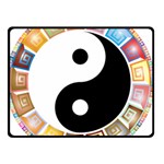 Yin Yang Eastern Asian Philosophy Double Sided Fleece Blanket (Small)  45 x34  Blanket Front