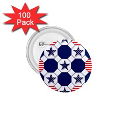 Patriotic Symbolic Red White Blue 1 75  Buttons (100 Pack)  by Nexatart