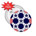 Patriotic Symbolic Red White Blue 2.25  Buttons (10 pack)  Front