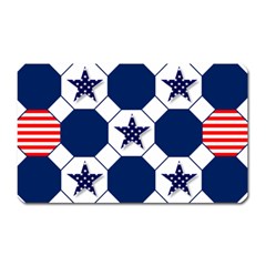 Patriotic Symbolic Red White Blue Magnet (rectangular) by Nexatart