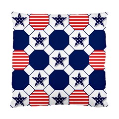 Patriotic Symbolic Red White Blue Standard Cushion Case (one Side) by Nexatart