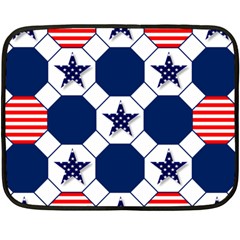 Patriotic Symbolic Red White Blue Fleece Blanket (mini) by Nexatart