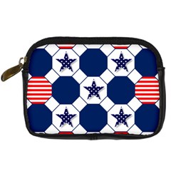 Patriotic Symbolic Red White Blue Digital Camera Cases by Nexatart