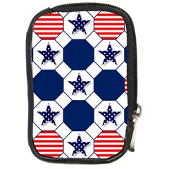 Patriotic Symbolic Red White Blue Compact Camera Cases by Nexatart