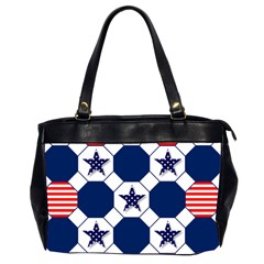 Patriotic Symbolic Red White Blue Office Handbags (2 Sides)  by Nexatart