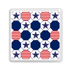 Patriotic Symbolic Red White Blue Memory Card Reader (square)  by Nexatart