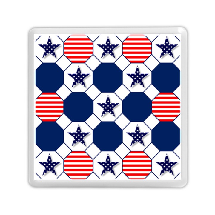 Patriotic Symbolic Red White Blue Memory Card Reader (Square) 