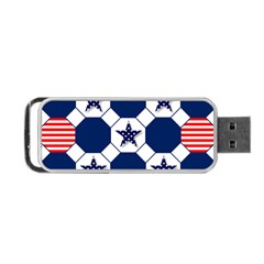 Patriotic Symbolic Red White Blue Portable Usb Flash (two Sides) by Nexatart