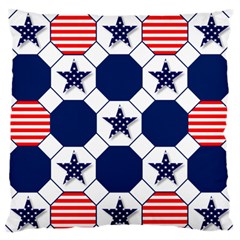 Patriotic Symbolic Red White Blue Standard Flano Cushion Case (one Side) by Nexatart