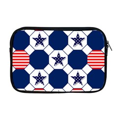 Patriotic Symbolic Red White Blue Apple Macbook Pro 17  Zipper Case by Nexatart