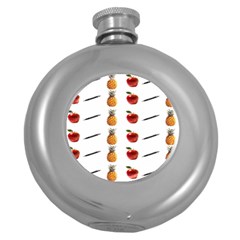 Ppap Pen Pineapple Apple Pen Round Hip Flask (5 Oz) by Nexatart