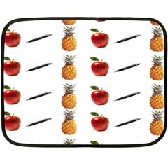 Ppap Pen Pineapple Apple Pen Double Sided Fleece Blanket (mini)  by Nexatart