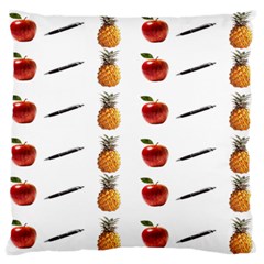 Ppap Pen Pineapple Apple Pen Standard Flano Cushion Case (one Side) by Nexatart