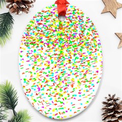 Confetti Celebration Party Colorful Ornament (oval)