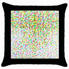 Confetti Celebration Party Colorful Throw Pillow Case (black) by Nexatart