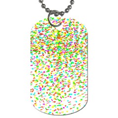 Confetti Celebration Party Colorful Dog Tag (two Sides) by Nexatart