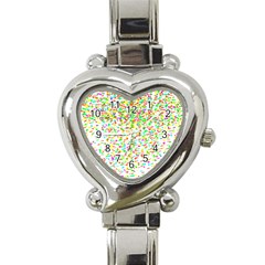 Confetti Celebration Party Colorful Heart Italian Charm Watch by Nexatart