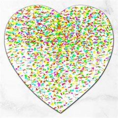 Confetti Celebration Party Colorful Jigsaw Puzzle (heart) by Nexatart