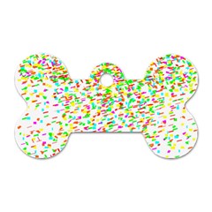 Confetti Celebration Party Colorful Dog Tag Bone (one Side) by Nexatart