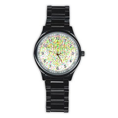 Confetti Celebration Party Colorful Stainless Steel Round Watch by Nexatart