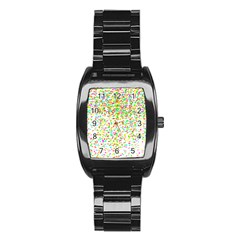 Confetti Celebration Party Colorful Stainless Steel Barrel Watch by Nexatart