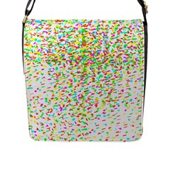 Confetti Celebration Party Colorful Flap Messenger Bag (l)  by Nexatart