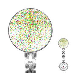 Confetti Celebration Party Colorful Stainless Steel Nurses Watch by Nexatart