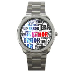 Error Crash Problem Failure Sport Metal Watch by Nexatart