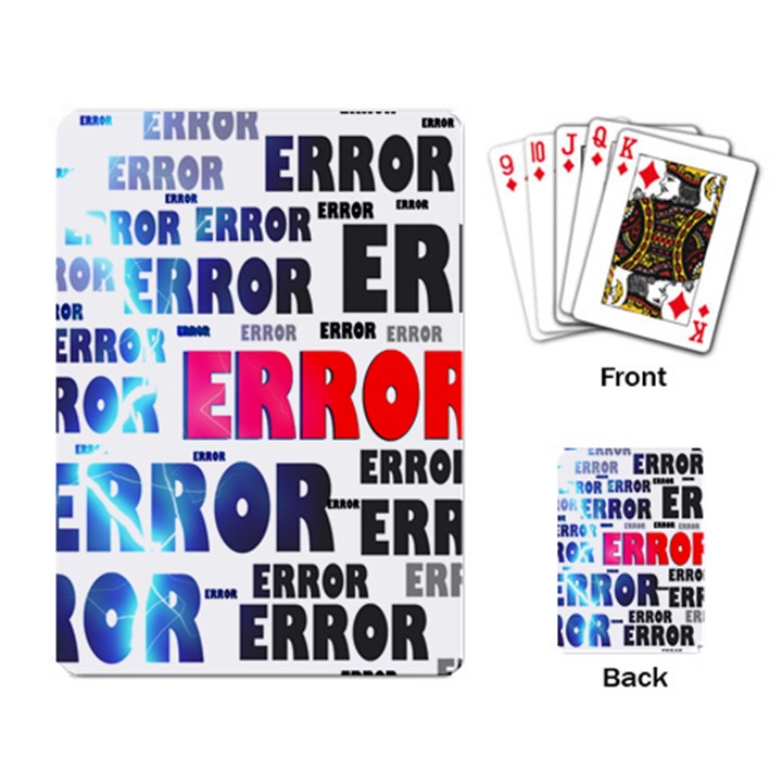 Error Crash Problem Failure Playing Card