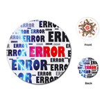 Error Crash Problem Failure Playing Cards (Round)  Front