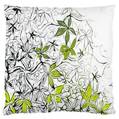 Floral Pattern Background Large Flano Cushion Case (two Sides) by Nexatart