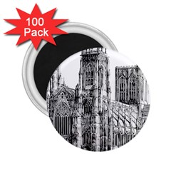 York Cathedral Vector Clipart 2 25  Magnets (100 Pack)  by Nexatart