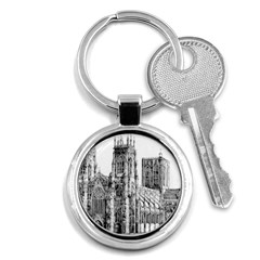 York Cathedral Vector Clipart Key Chains (round) 