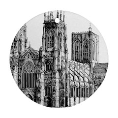 York Cathedral Vector Clipart Round Ornament (two Sides) by Nexatart