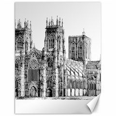 York Cathedral Vector Clipart Canvas 12  X 16   by Nexatart