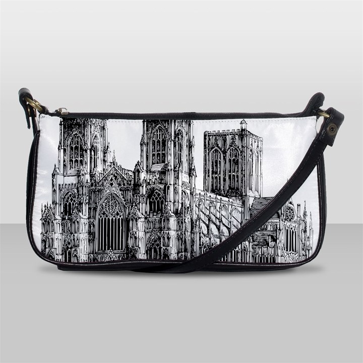 York Cathedral Vector Clipart Shoulder Clutch Bags