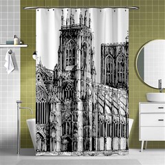 York Cathedral Vector Clipart Shower Curtain 48  X 72  (small)  by Nexatart