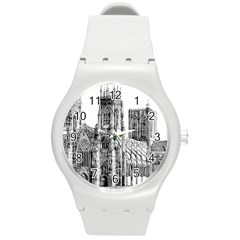 York Cathedral Vector Clipart Round Plastic Sport Watch (m) by Nexatart