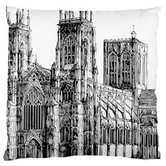 York Cathedral Vector Clipart Large Cushion Case (two Sides) by Nexatart