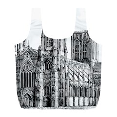 York Cathedral Vector Clipart Full Print Recycle Bags (l) 