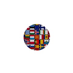 Europe Flag Star Button Blue 1  Mini Buttons by Nexatart