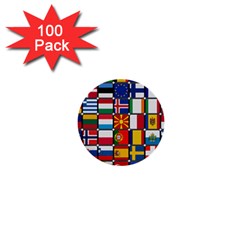 Europe Flag Star Button Blue 1  Mini Buttons (100 Pack) 