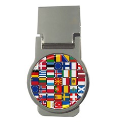 Europe Flag Star Button Blue Money Clips (round) 